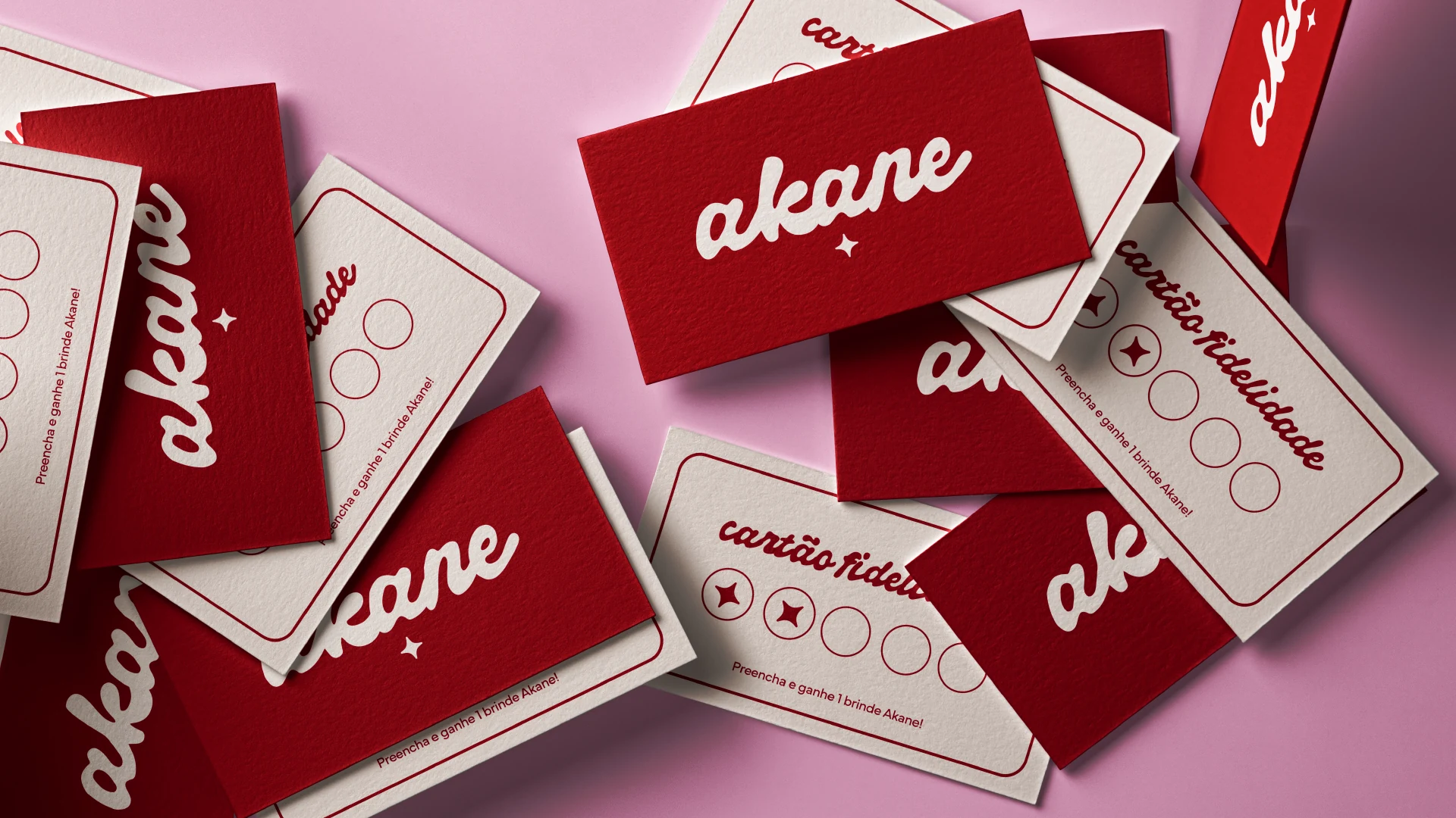 Cartões de fidelidade com a identidade visual Akane