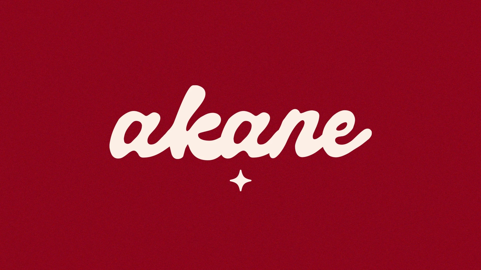 Logotipo Akane sobre fundo vermelho