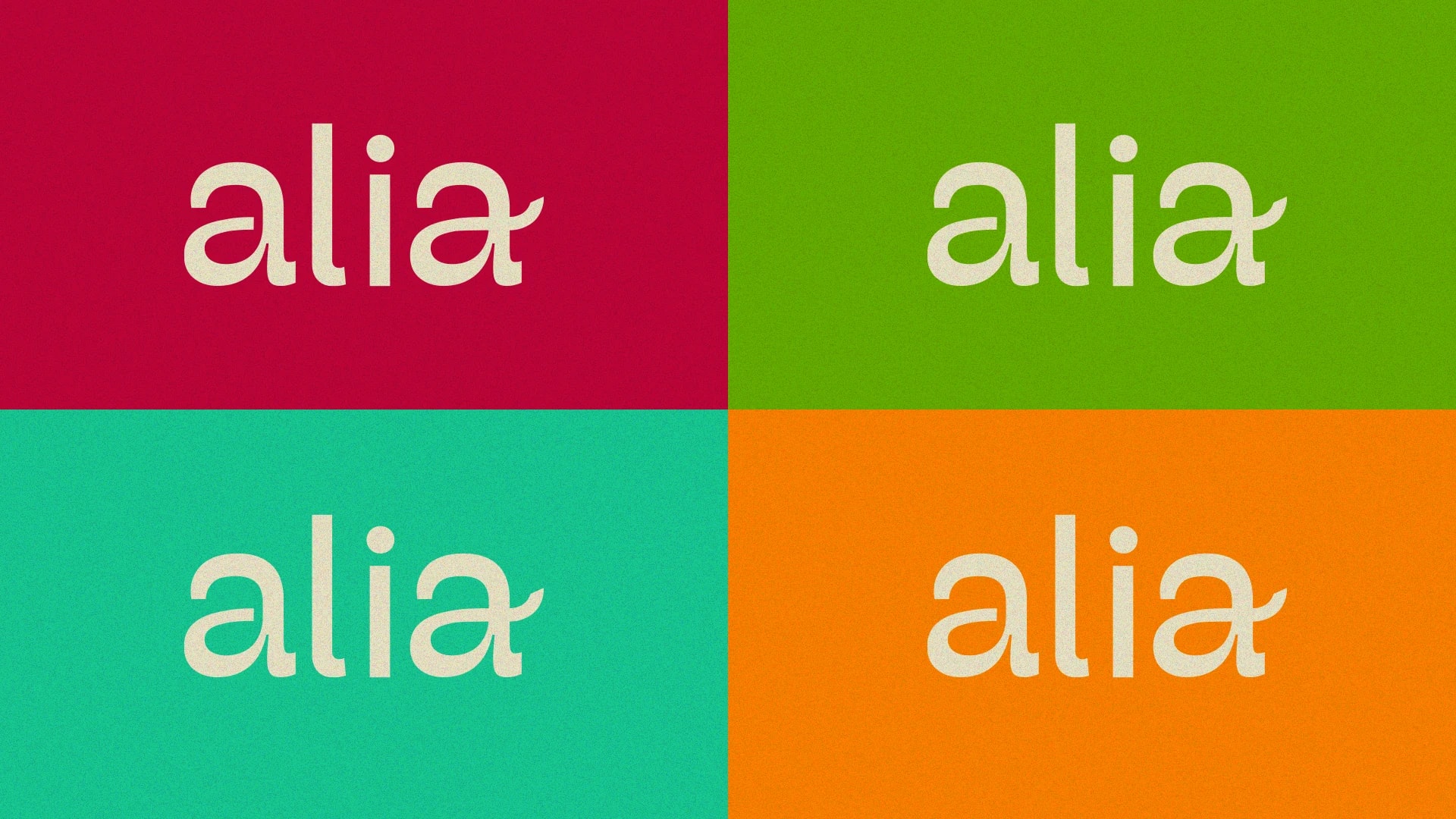 Variações cromáticas do símbolo Alia
