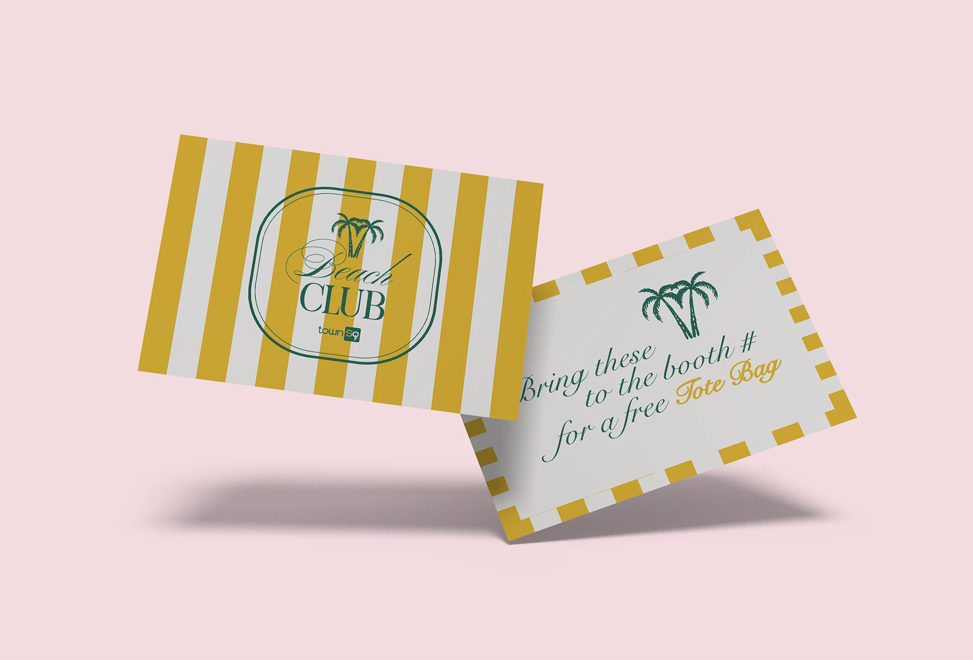 Cartões impressos com a identidade Beach Club