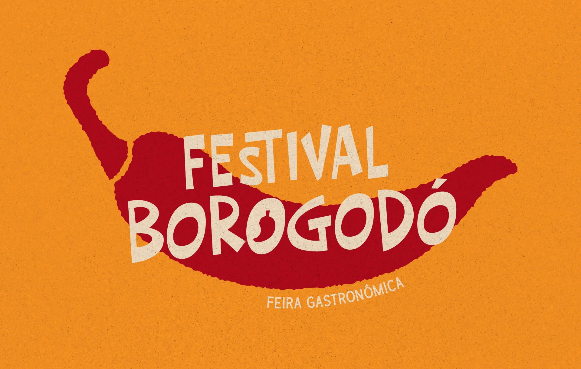 Logotipo Festival Borogodó sobre fundo laranja