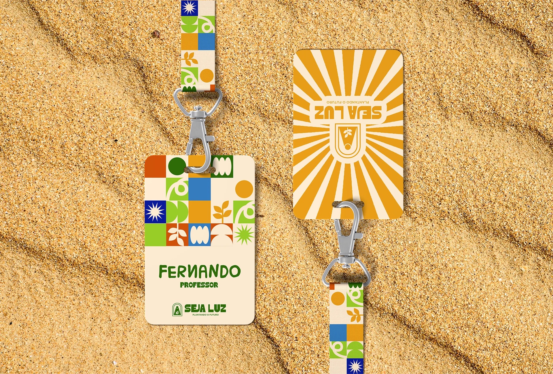 Peças de comunicação do projeto Seja Luz