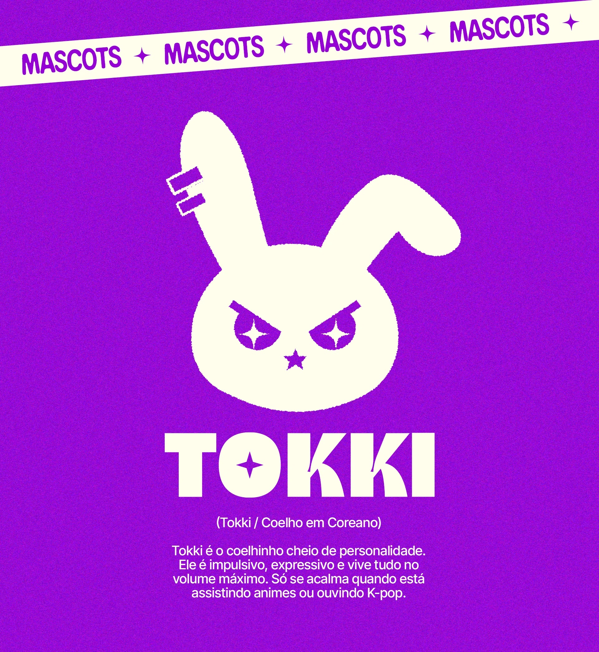 Mascotes e aplicações da identidade Tokkidoki